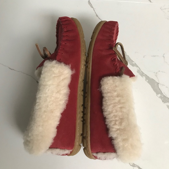 L. L. Bean Women’s Wicked Good Suede Moccasins US 5 M Dark Red - Picture 4 of 8